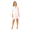 Women's Button Front Long Sleeve Tiered Dress Cover Up - 3 of 3