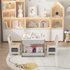 Kids Table and Chair Set, 4 in 1 Wooden Activity Table & 2 Chairs with Storage Drawer Detachable Tabletop for Toddlers Kids Drawing, Reading, Crafts - 4 of 4
