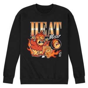 Men's - The Year Without a Santa Claus - Heat Miser Character Collage Graphic Fleece Sweatshirt - 1 of 4