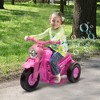 Qaba Ride on Motorcycle, 6V Ride on Bubble Car, 3 Wheeled 2 MPH Electric Motorcycle for Kids w/ LED Headlight, Music, Forward & Reserve - 3 of 4