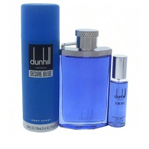 Dunhill Desire Blue 3 Pc Set Men Edt Spray 3.4, Spray 1.0, Bs 6.6 Oz - 1 of 3