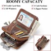 FATMOON  Women’s RFID Blocking Leather Wallet - Genuine Leather Small Bifold with Zipper Pocket & ID Window for Daily Use,Travel,Gift - 2 of 4