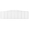 vidaXL 4 pcs Arched Gabion Baskets - 157.5"x11.8"x39.4"/47.2" Galvanized Iron Construction - Ideal for Gardens, Backyards, Decks, and Patios - 4 of 4