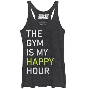 Women's CHIN UP Gym Happy Hour Racerback Tank Top - 1 of 3