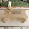Airsurfer 42" Lift Top Coffee Table-Fluted Panel Hidden Storage,Silent Hydraulic Lift,Curved Safety Corner for Living Room(27"W x18.9"H,Natural Wood) - 3 of 4
