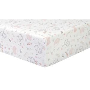 Trend Lab Woodland Friends Flannel Fitted Crib Sheet - 1 of 3