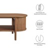 Modway Cadence Modern Coffee Table – Oval Wood Veneer Tabletop with Angled Legs, Stylish Living Room Centerpiece - 2 of 4