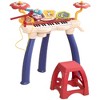 Whisen 2-in-1 Kids Piano Keyboard Toy Set with Drumsticks, Stool, Animal Design, Ideal Gift for Ages 3-6 - Multicolored - 4 of 4