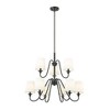 Gianna 9-Light Matte Black Two-Tier Chandelier - Modern Design for Dining & Living Rooms - 4 of 4