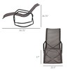 PAGED Foldable Outdoor Chaise Lounge Chair Rocking Sun Lounger Chair Steel Frame for Camping, Beach, Picnics, Deck - 4 of 4