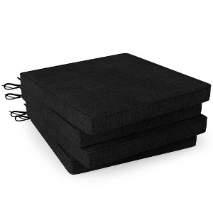 Costway Outdoor Chair Cushion Set of 2/4/6 Waterproof Fade-Resistant Olefin Seat Cushions Brown/Navy/Gray/Black - 1 of 4