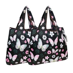 Wrapables Foldable Tote Nylon Reusable Grocery Bag (Set of 2) - 1 of 4