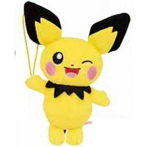 Pokemon Banpresto 4 Inch Hanging Guraburarin Plush - Winking Pichu - 1 of 2