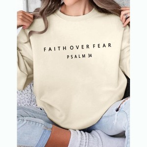 Coolmee Women Plus Size Pullover Sweatshirts Long Sleeve Crew Neck Casual Oversized Soft Tops Shirts - 1 of 3