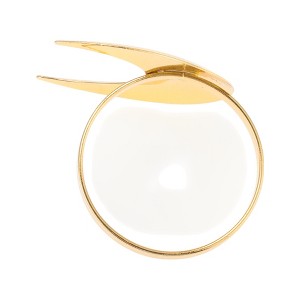 Unique Bargains Napkin Rings Moon Alloy Gold Tone 1 Pc - 1 of 3