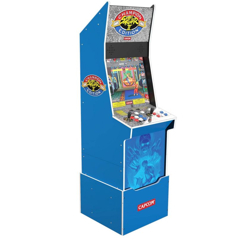 Arcade1Up Street Fighter II Champion Edition Home Arcade with Riser and Stool, 4 of 9