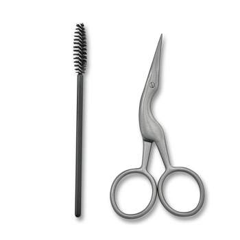 Tweezerman Eyebrow Shaping Scissors Set 2pc And Brush Target - 
