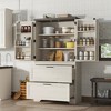 TIRAMISUBEST Modern Farmhouse Style Wooden Cabinet with Drawers,Sturdy Frame - 2 of 4