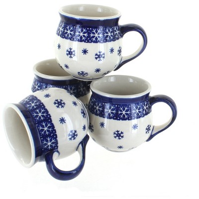 Blue Rose Polish Pottery K090-4 Manufaktura Bubble Mug Set