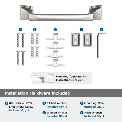 Polished Nickel Wall Mounted Towel Bar 10.75"