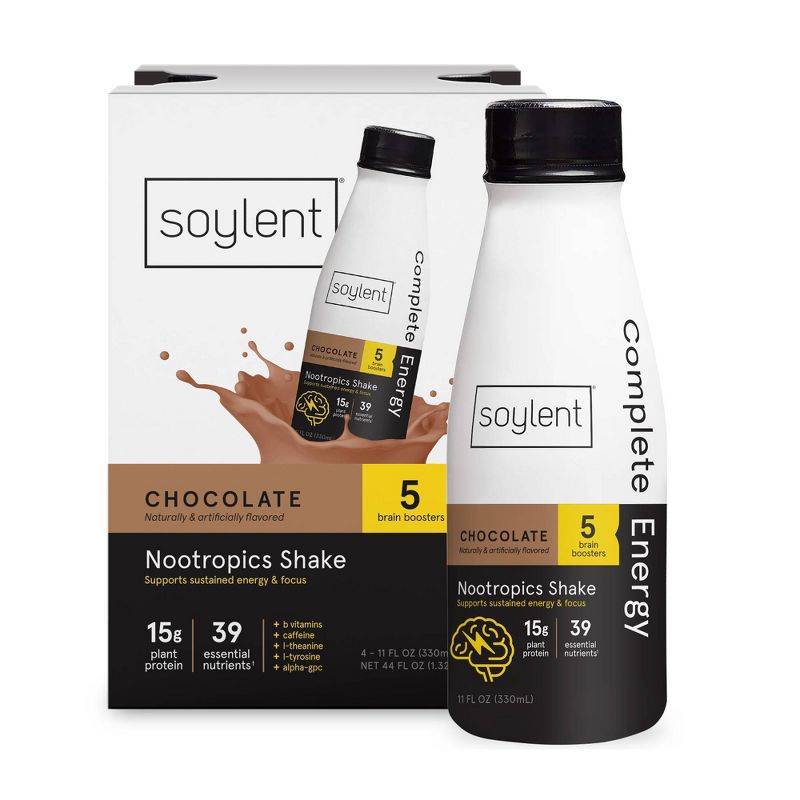 Soylent Complete Energy Shake - Chocolate - 4pk/11 fl oz, 1 of 11
