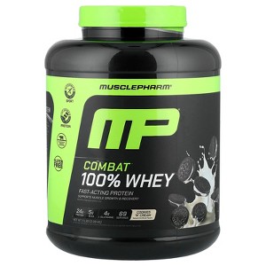 MusclePharm Combat® 100% Whey Protein Powder, Cookies 'N' Cream , 5 lbs (2.28 kg) - 1 of 4