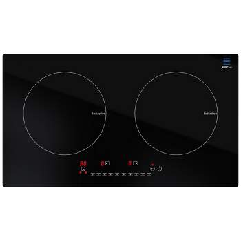 DrinkPod Cheftop  1800w Countertop Double Burner Cooktop - Digital Ceramic Technology - Black, Horizontal