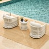 Spruce & Spring Outdoor Wood Patio Furniture Swivel Chair - 3 of 4