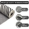 Washable Runner Rug Black and White Stripe Non Slip Low Pile Hallway Carpet Thin Modern Floor Mat for Entryway Kitchen Bathroom - 4 of 4