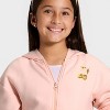 Girls' Fleece Hoodie Zip-Up Sweatshirt - Cat & Jack™ - 2 of 4