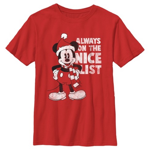 Boy's Mickey & Friends Christmas Always on the Nice List Mickey T-Shirt - image 1 of 4