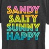 Women's - Instant Message - Sandy Salty Sunny Happy Short Sleeve Graphic T-Shirt - 2 of 4
