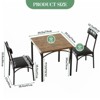 3-Piece Indoor Modern Rectangular Table Kitchen, Dining Table Set for 2 with Space-Saving Design - 2 of 4