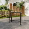 Rectangle Outdoor Bar Height Table, Long Balcony Hot Tub Table with Waterproof Top, Patio Bar Height CounterTable for Balcony, Garden, Yard, Poolside - 2 of 4