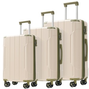 Lyngins 20/24/28 Inch 3 PCs Expandable Carry on Luggage Sets,Suitcases Sets with TSA Lock and Double Spinner Wheels for Family Trips - 1 of 4