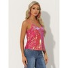 INSPIRE CHIC Women's Sequined Shining Adjustable Straps Club Party Sparkle Cami Top - image 2 of 4