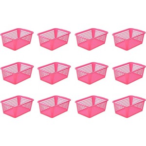 YBM HOME Plastic Perforated Storage Basket Bin Office Drawer, Shelf Desktop CountertopTray Organizer 32-1184, Pack of 12 - 1 of 4