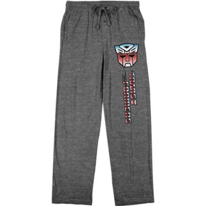 Transformers Autobots Logo Men's Heather Gray Sleep Pajama Pants - 1 of 4