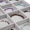 Juvale Gray Velvet Stackable Jewelry Organizer Tray, 12 Grids for Bracelets, Necklaces, Pendants, 14 x 9.5 In - 3 of 3