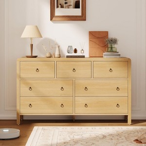 6/7 Drawer Dresser w/ Round Corners, Wood Grain Chest of Drawers, TV Stand Organizer for Bedroom & Living Room - 1 of 4