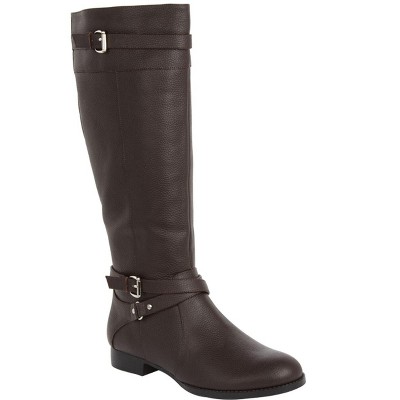 Comfortview Women's The Janis Tall Wide Calf Leather Boot(Wide Widths Available)