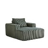 62.5-Inch Corduroy Sofa Lounger - Assembled, Plush Modern Sleeper for Living Room & Bedroom Comfort - 2 of 4