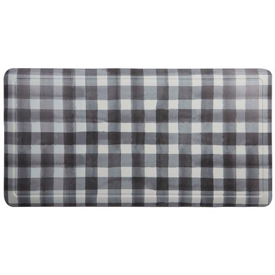 Goodgram Buffalo Black & White Plaid Memory Foam Anti-fatigue Kitchen Floor  Mat - 18 In. W X 30 In. L : Target