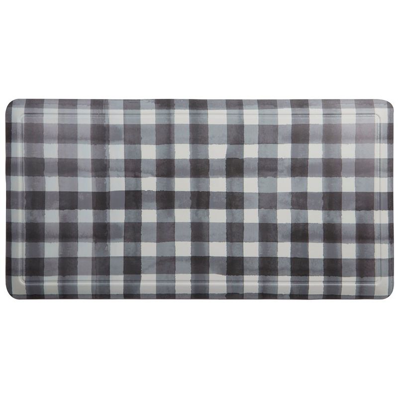 20" x 39" Oversized Cushioned Embossed Gentle Step Anti-Fatigue Kitchen Mat (Buffalo Check), 1 of 7