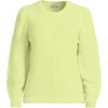 Lands' End Women's Eyelash Fuzzy Pointelle Puff Sleeve Sweater - 3 of 4