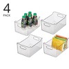 mDesign Plastic Food Storage Organizer Bin for Home and Kitchen - 4 Pack - Clear - 2 of 4