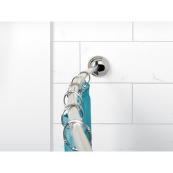 Rideau De Douche Courbé Neverrust 40 Po – Aluminium Satiné Double Monture (Zenna Home)