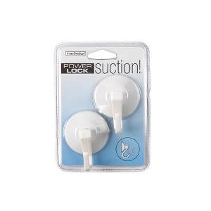 InterDesign 17601 Suction Cup Hook, White, Set of 2 - 1 of 1