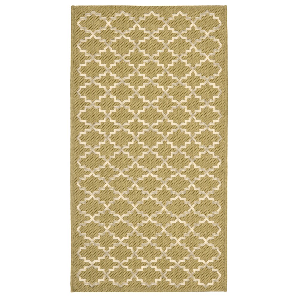 2' x 3'7in Durres Outdoor Rug Green/Beige - Safavieh