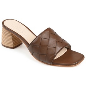 Journee Signature Women's Genuine Leather Kellee Sandals - 1 of 4